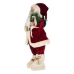 Decoratiune de Craciun, Figurina, Mos Craciun, Sac, Verde, 60cm, DCJ444 - imagine 3