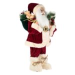 Decoratiune de Craciun, Figurina, Mos Craciun, Sac, Verde, 60cm, DCJ444 - imagine 2