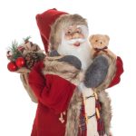 Decoratiune de Craciun, Figurina, Mos Craciun, Sac, Ursulet, 120cm, DCJ446 - imagine 2