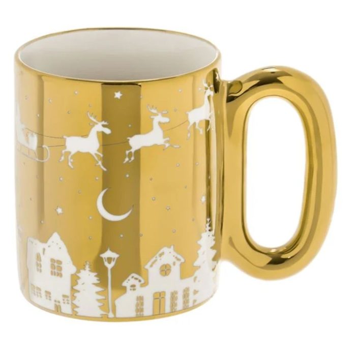 Cana de Craciun, Aurie, Maner, Casa, Sanie, 340ml, DCJ466 - imagine 1