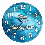 Ceas personalizat pentru clinica, Lemn, 40 cm, CDRUV001