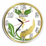 Ceas personalizat pentru clinica, Lemn, 40 cm, CDRUV004