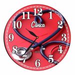 Ceas personalizat pentru clinica, Lemn, 40 cm, CDRUV008