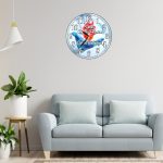 Ceas personalizat pentru Cabinet Cardiologie, Lemn, 40 cm, CDRUV009 - imagine 2