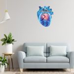 Ceas personalizat pentru Cabinet Cardiologie, Lemn, 39x31 cm, CDRUV012 - imagine 2