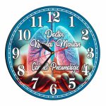 Ceas personalizat pentru Cabinet Pneumologie, Lemn, 40 cm, CDRUV014