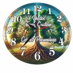 Ceas personalizat pentru Cabinet Pneumologie, Lemn, 40 cm, CDRUV016 - imagine 4