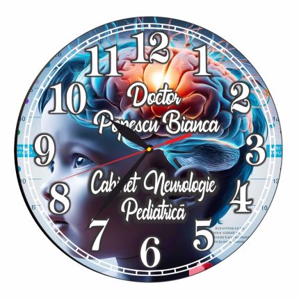 Ceas personalizat pentru Cabinet Neurologie, Lemn, 40 cm, CDRUV021