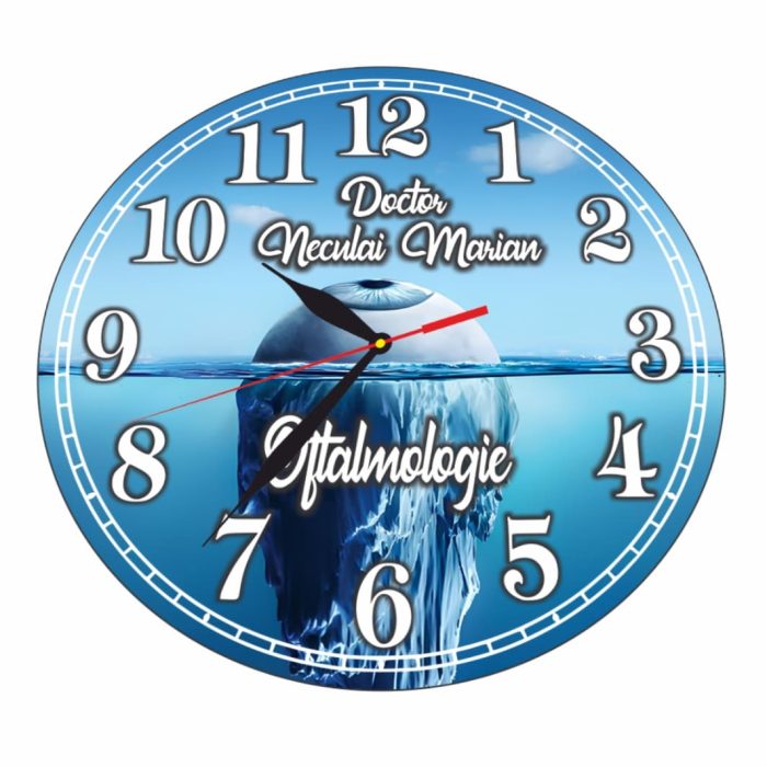 Ceas personalizat pentru Cabinet Oftalmologie , Lemn, 40 cm, CDRUV030 - imagine 4