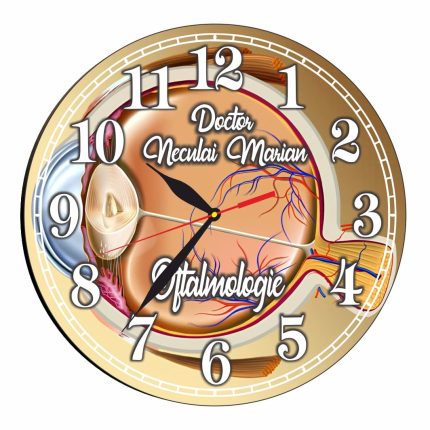 Ceas personalizat pentru Cabinet Oftalmologie , Lemn, 40 cm, CDRUV031
