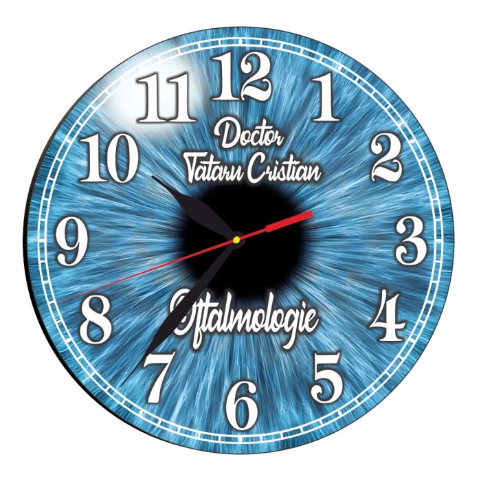 Ceas personalizat pentru Cabinet Oftalmologie , Lemn, 40 cm, CDRUV032 - imagine 1
