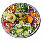 Ceas personalizat pentru Cabinet Nutritie , Lemn, 40 cm, CDRUV033 - imagine 4