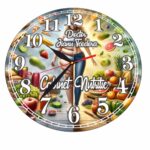 Ceas personalizat pentru Cabinet Nutritie , Lemn, 40 cm, CDRUV034 - imagine 4