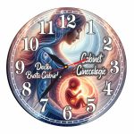 Ceas personalizat pentru Cabinet Obstetrica-Ginecologie , Lemn, 40 cm, CDRUV040