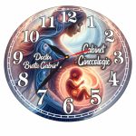 Ceas personalizat pentru Cabinet Obstetrica-Ginecologie , Lemn, 40 cm, CDRUV040 - imagine 4