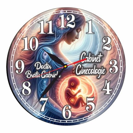 Ceas personalizat pentru Cabinet Obstetrica-Ginecologie , Lemn, 40 cm, CDRUV040