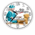 Ceas personalizat pentru Cabinet Pediatrie, Lemn, 40 cm, CDRUV045 - imagine 4