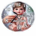Ceas personalizat pentru Cabinet Pediatrie, Lemn, 40 cm, CDRUV047 - imagine 4