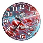 Ceas personalizat pentru Cabinet Hematologie, Lemn, 40 cm, CDRUV050