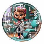 Ceas personalizat pentru Cabinet Stomatologie, Lemn, 40 cm, CDRUV055
