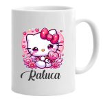 Cana personalizata, Alba, Hello Kitty, 350 ml, CDUV001 - imagine 3