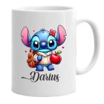 Cana personalizata, Alba, Stitch, 350 ml, CDUV003 - imagine 3