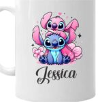Cana personalizata, Alba, Stitch, 350 ml, CDUV004 - imagine 2