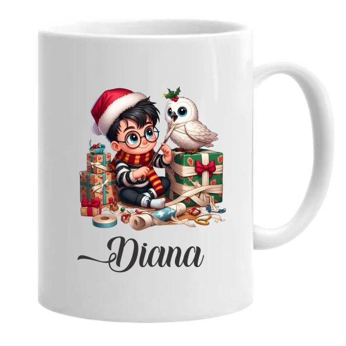 Cana personalizata, Alba, Harry Potter, 350 ml, CDUV006 - imagine 3