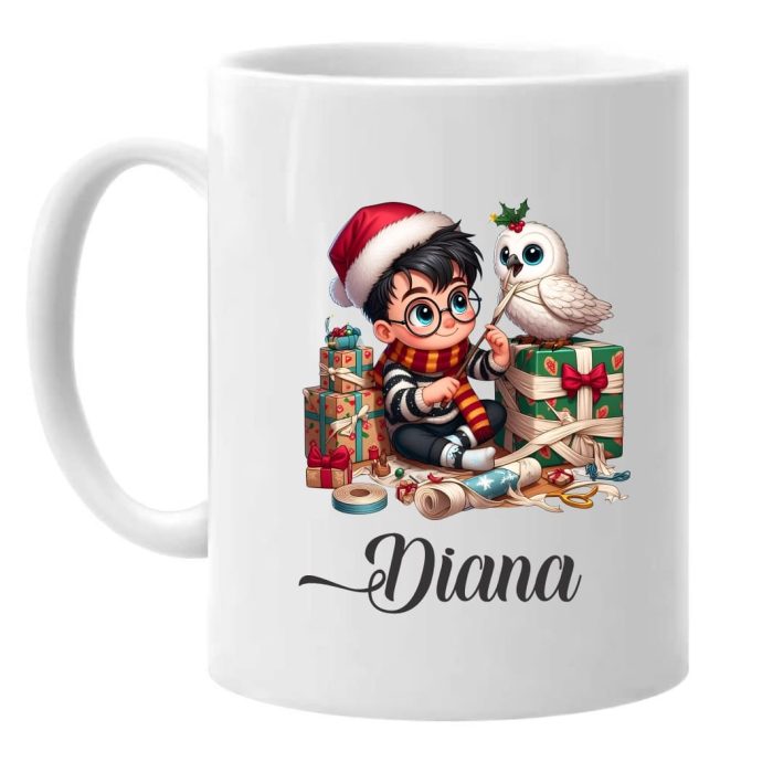 Cana personalizata, Alba, Harry Potter, 350 ml, CDUV006 - imagine 1