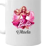 Cana personalizata, Alba, Barbie, 350 ml, CDUV007 - imagine 2