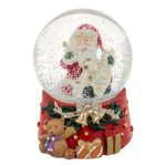 Decoratiune de Craciun, Glob Lichid, Mos Craciun, Baza Caine, Cadouri, 9cm, DCJ486 - imagine 2