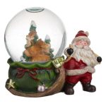 Decoratiune de Craciun, Glob Lichid, Mos Craciun, Ren, Baza Sac, 9cm, DCJ488