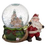 Decoratiune de Craciun, Glob Lichid, Mos Craciun, Ren, Baza Sac, 9cm, DCJ488 - imagine 2