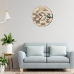 Ceas Aniversar, Personalizat, Lemn, 40cm, CAVUV001 - imagine 2