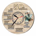 Ceas Aniversar, Personalizat, Lemn, 40cm, CAVUV001 - imagine 4