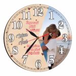 Ceas Aniversar, Personalizat, Lemn, 40cm, CAVUV002 - imagine 4