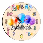 Ceas Aniversar, Personalizat, Lemn, 40cm, CAVUV003