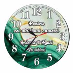 Ceas Cumetri Personalizat, Lemn, 40cm, CCMUV001