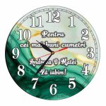Ceas Cumetri Personalizat, Lemn, 40cm, CCMUV001 - imagine 4