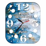 Ceas Cumetri Personalizat, Lemn, 40cm, CCMUV003