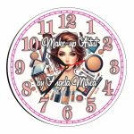 Ceas Make-Up Artist, Personalizat, Lemn, 40 cm, CMSUV001