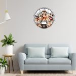 Ceas Make-Up Artist, Personalizat, Lemn, 40 cm, CMSUV002 - imagine 2