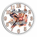 Ceas Make-Up Artist, Personalizat, Lemn, 40 cm, CMSUV005 - imagine 4