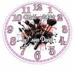 Ceas Make-Up Artist, Personalizat, Lemn, 40 cm, CMSUV007 - imagine 5