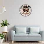 Ceas Coafor, Hair-Style, Personalizat, Lemn, 40 cm, CMSUV008 - imagine 2