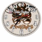 Ceas Coafor, Hair-Style, Personalizat, Lemn, 40 cm, CMSUV008 - imagine 5