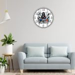 Ceas Coafor, Hair-Style, Personalizat, Lemn, 40 cm, CMSUV011 - imagine 2