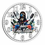 Ceas Coafor, Hair-Style, Personalizat, Lemn, 40 cm, CMSUV011