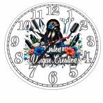 Ceas Coafor, Hair-Style, Personalizat, Lemn, 40 cm, CMSUV011 - imagine 5