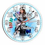 Ceas Nails-Artist, Manichiura, Personalizat, Lemn, 40 cm, CMSUV018 - imagine 4